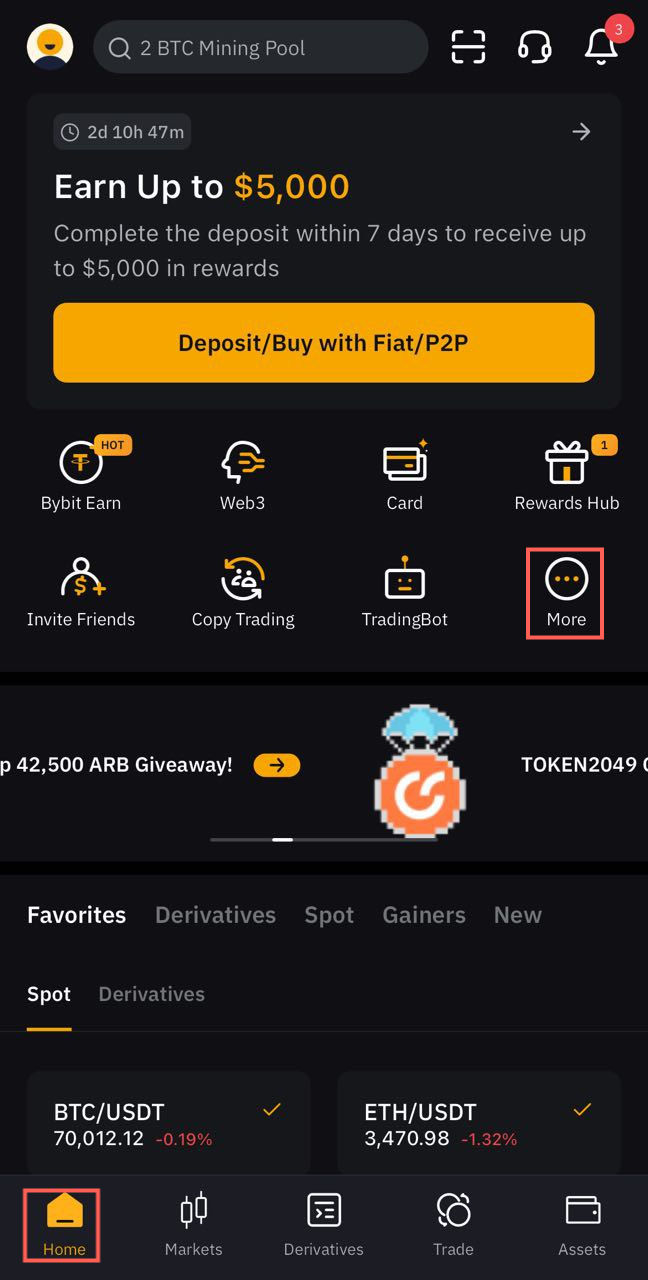 как вывести usdt с bybit earn